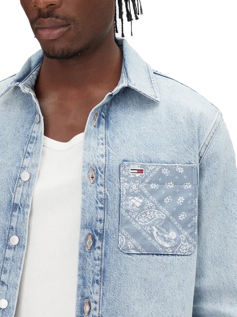 TH JEANS Koszula dżinsowa z długim rękawem jasny denim - Koszule męskie