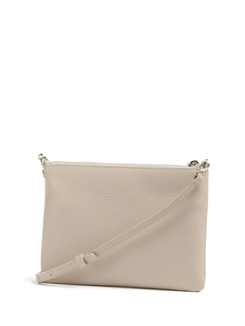 BEST CROSSBODY Sk&oacute;rzana mini torebka muszla piaskowa - Torby damskie