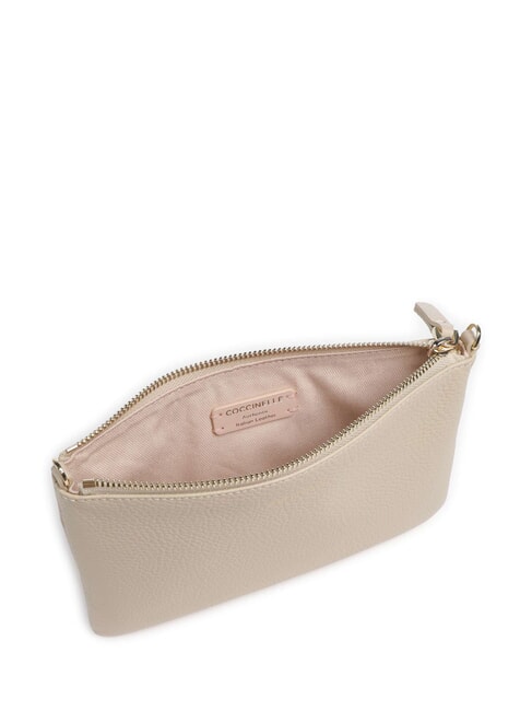 BEST CROSSBODY Sk&oacute;rzana mini torebka muszla piaskowa - Torby damskie