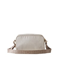 BORBONESE CAMERA CASE SMALL ECO LINE Mała torba na ramię biała bawełna - Torby damskie - 4