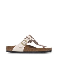 BIRKENSTOCK GIZEH Sk&oacute;rzane klapki z kwiatami - Buty uniseks