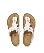 BIRKENSTOCK GIZEH Sk&oacute;rzane klapki z kwiatami jasnor&oacute;żowy - Buty uniseks - 4