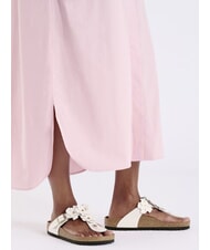 BIRKENSTOCK GIZEH Sk&oacute;rzane klapki z kwiatami jasnor&oacute;żowy - Buty uniseks - 6
