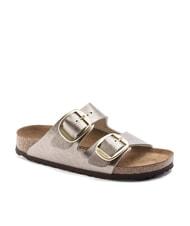 BIRKENSTOCK ARIZONA BIG BUCKLE Metalowe pantofle z klamrami szary taupe - Buty damskie - 3