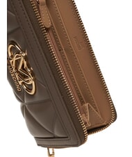 LOVE MOSCHINO EMBOSSED Średni portfel zapinany na zamek błoto - Portfele damskie - 2