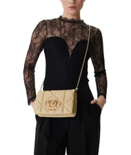 LOVE MOSCHINO EMBOSSED Duży portfel zapinany na zamek błoto - Portfele damskie - 5