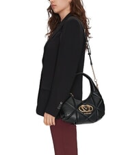 LOVE MOSCHINO EMBOSSED Torba na ramię z paskiem na ramię Czarny - Torby damskie - 4