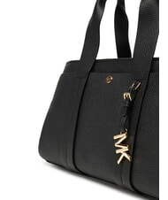 MICHAEL KORS ROMEE Sk&oacute;rzana torba listonoszka z paskiem na ramię czarny - Torby damskie - 3