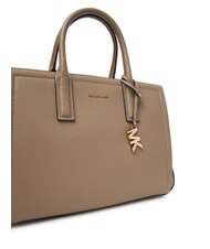 MICHAEL KORS LAILA Sk&oacute;rzana torebka z paskiem na ramię brzozowy - Torby damskie - 3