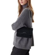 MICHAEL KORS CLAIRE Zamszowa torba na ramię czarny - Torby damskie - 5