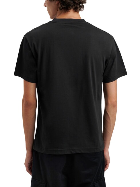 LEFT CHEST Luźny bawełniany T-shirt czarny - Koszulki męskie