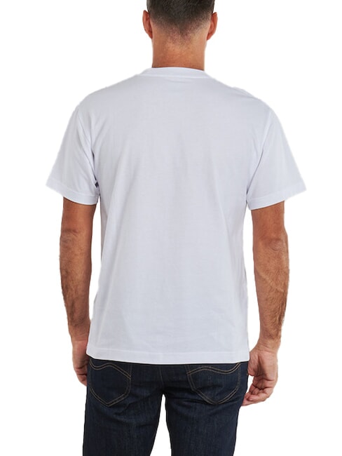 LEFT CHEST Luźny bawełniany T-shirt biały - Koszulki męskie