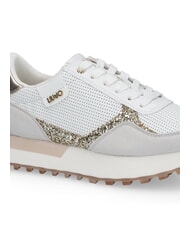 LIUJO EVELYN 915 Buty sportowe do biegania z brokatowymi wstawkami biały/jasnozłoty - Buty damskie - 4