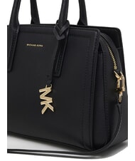 MICHAEL KORS LAILA Sk&oacute;rzana torebka z paskiem na ramię czarny - Torby damskie - 3