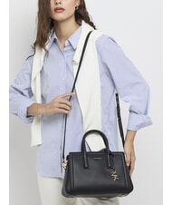 MICHAEL KORS LAILA Sk&oacute;rzana torebka z paskiem na ramię czarny - Torby damskie - 6