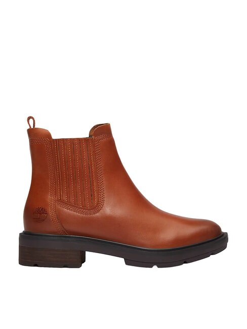 BRIMFIELD Niskie sk&oacute;rzane botki do kostki md brn f grain w dk brn - Buty damskie