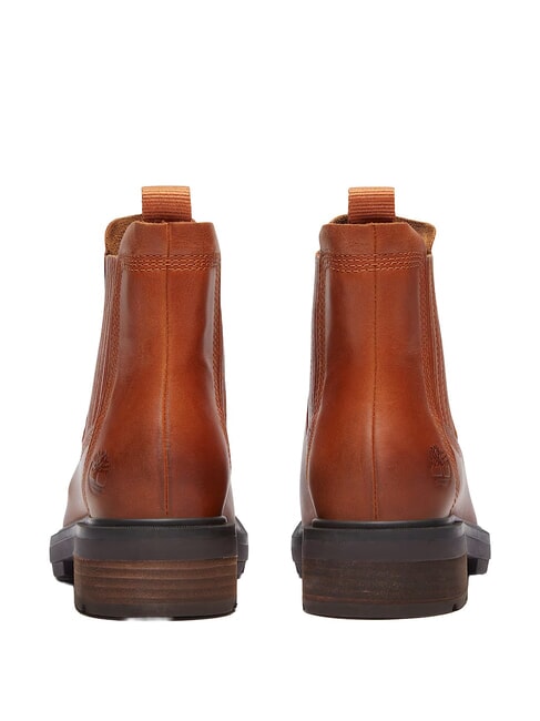 BRIMFIELD Niskie sk&oacute;rzane botki do kostki md brn f grain w dk brn - Buty damskie
