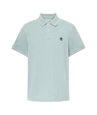 TIMBERLAND MILLERS RIVER Koszulka polo bawełniana srebrno-niebieski - Polo męskie - 3