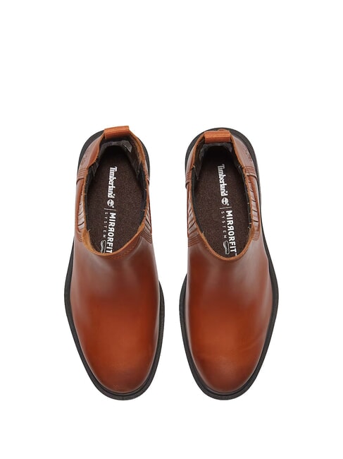 BRIMFIELD Niskie sk&oacute;rzane botki do kostki md brn f grain w dk brn - Buty damskie