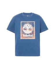 TIMBERLAND FRONT SEASONAL STACK Koszulka bawełniana ocean - Koszulki męskie - 3