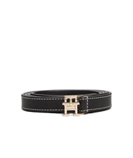 TOMMY HILFIGER TH LOGO Cienki sk&oacute;rzany pasek - Paski