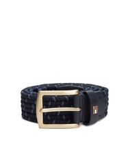 TOMMY HILFIGER DENTON Pleciony elastyczny pasek Morze Egejskie - Paski - 4