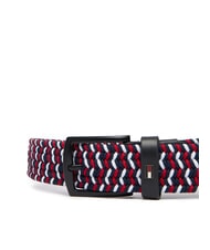 TOMMY HILFIGER DENTON Pleciony elastyczny pasek niebo - Paski - 2