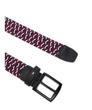 TOMMY HILFIGER DENTON Pleciony elastyczny pasek niebo - Paski - 3