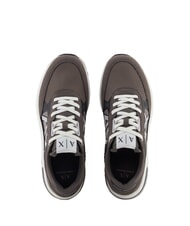 ARMANI EXCHANGE DUSSELDORF Trampki męskie ciemna mewa szara + drewno dryfujące + czarny - Buty męskie - 4
