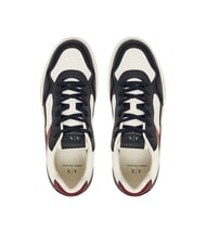 ARMANI EXCHANGE A|X Trampki męskie ecru + głęboki granat - Buty męskie - 4