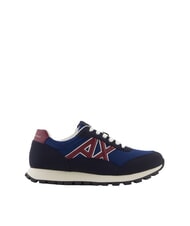 ARMANI EXCHANGE DROP MICROSUEDE Trampki z kontrastowym logo głęboki granat + błękit + granat - Buty męskie - 2
