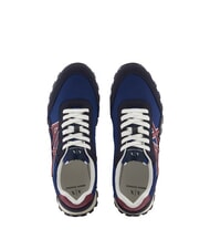 ARMANI EXCHANGE DROP MICROSUEDE Trampki z kontrastowym logo głęboki granat + błękit + granat - Buty męskie - 4