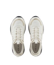 ARMANI EXCHANGE A|X Grube trampki złamana biel + blade złoto - Buty damskie - 4