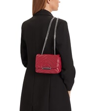 ARMANI EXCHANGE A|X MATELASSE Mała torba na ramię czerwona dalia - Torby damskie - 5