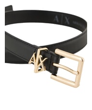 ARMANI EXCHANGE TONGUE Pasek sk&oacute;rzany Czarny - Paski - 2
