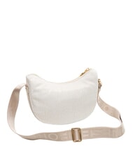 BORBONESE HOBO LUNA MINI ECO LINE Torba na ramię biała bawełna - Torby damskie - 2