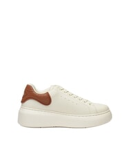 ARMANI EXCHANGE SUPER MINI-TUMBLED Adidasy ecru + skorupa kokosa - Buty damskie - 3