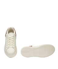 ARMANI EXCHANGE SUPER MINI-TUMBLED Adidasy ecru + skorupa kokosa - Buty damskie - 5