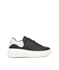 ARMANI EXCHANGE SUPER MINI-TUMBLED Adidasy czarny + ecru - Buty damskie - 2