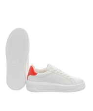 LOVE MOSCHINO ECLIPSE 50 Sk&oacute;rzane trampki biało-czerwony - Buty damskie - 5