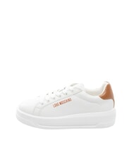 LOVE MOSCHINO ECLIPSE 50 Sk&oacute;rzane trampki biały/sk&oacute;ra - Buty damskie - 2
