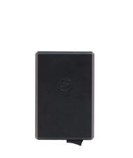 PIQUADRO BLACK SQUARE Sk&oacute;rzany i aluminiowy uchwyt na karty ZIELONY - Portfele męskie - 2