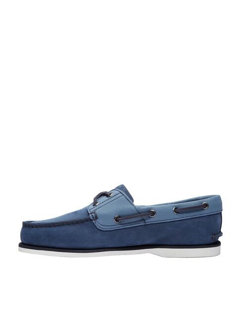 CLASSIC BOAT Sk&oacute;rzane buty żeglarskie ciemnoniebieski nubuk - Buty męskie