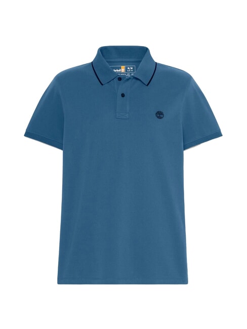 MILLERS RIVER Koszulka polo bawełniana ciemny denim - Polo męskie