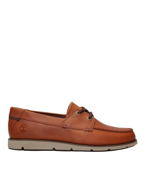 GRAFTON BAY Sk&oacute;rzane buty żeglarskie ciemnopomarańczowy, pełnoziarnisty - Buty męskie
