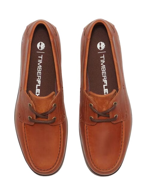 GRAFTON BAY Sk&oacute;rzane buty żeglarskie ciemnopomarańczowy, pełnoziarnisty - Buty męskie