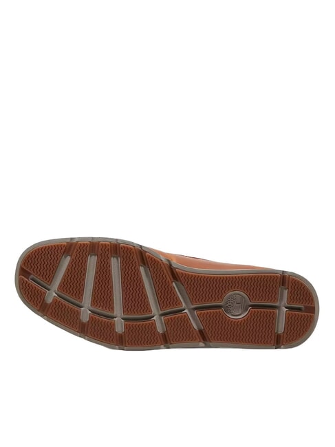 GRAFTON BAY Sk&oacute;rzane buty żeglarskie ciemnopomarańczowy, pełnoziarnisty - Buty męskie