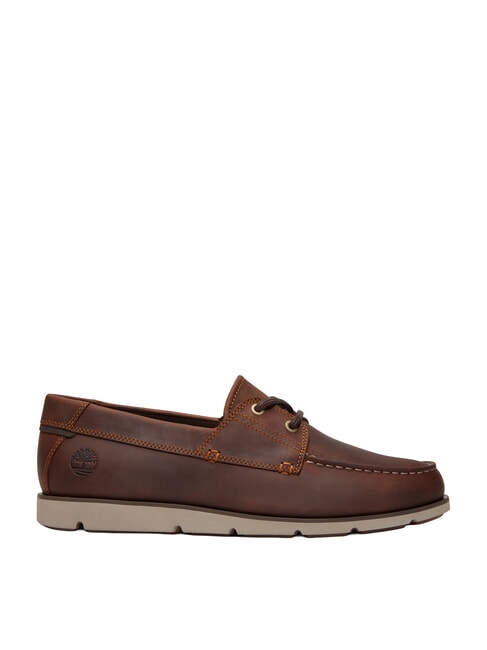 GRAFTON BAY Sk&oacute;rzane buty żeglarskie średniobrązowy, pełnoziarnisty - Buty męskie