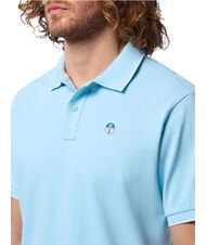 NORTH SAILS COLLAR STRIPED Koszulka polo bawełniana z kr&oacute;tkim rękawem miękki niebieski - Polo męskie - 4