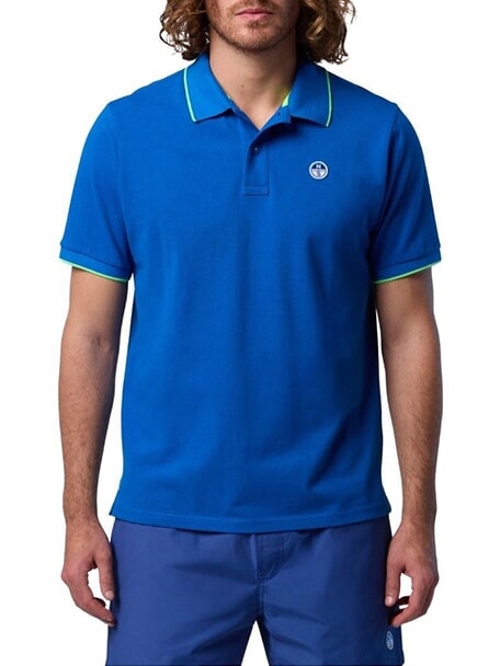 CORE Koszulka polo 100% bawełny plażowy błękit - Polo męskie